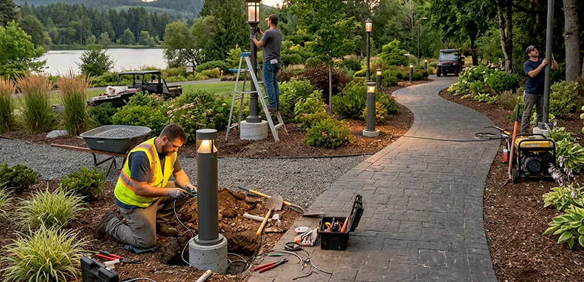 Landscape Post, Pole, and Bollard Lighting Installation in Ormond Beach