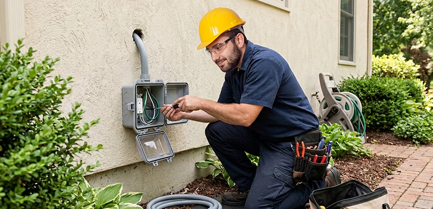 Outdoor Outlet Installation on Vinyl Siding in Ormond Beach